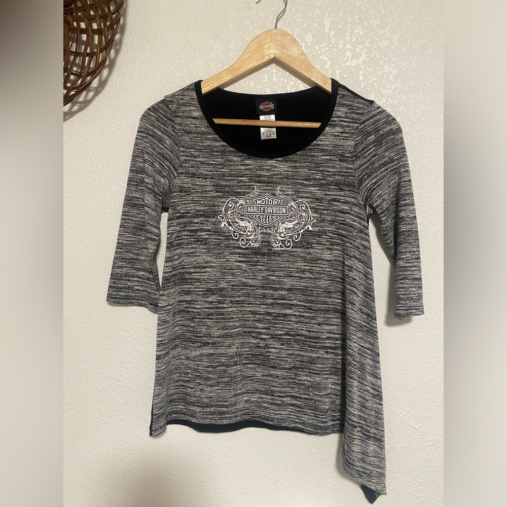 Harley Davidson Top Women Size XS 3/4 Sleeves